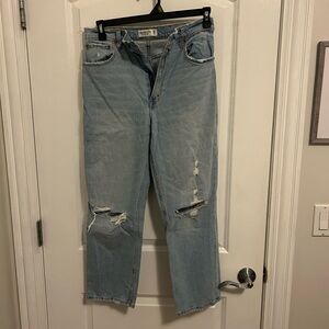 Abercrombie & Fitch Ankle Straight High Rise Jeans